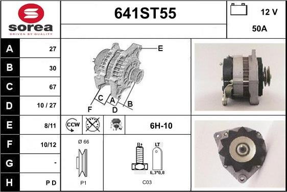 STARTCAR 641ST55 - Генератор www.autospares.lv