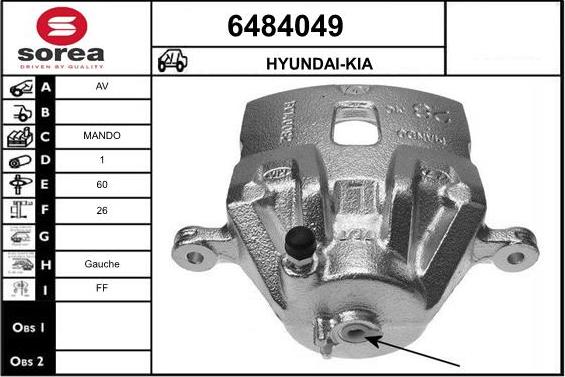 STARTCAR 6484049 - Тормозной суппорт www.autospares.lv