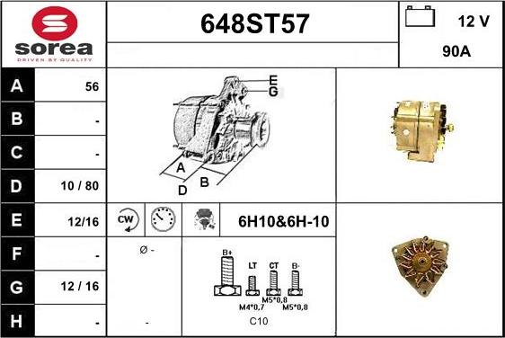 STARTCAR 648ST57 - Ģenerators www.autospares.lv