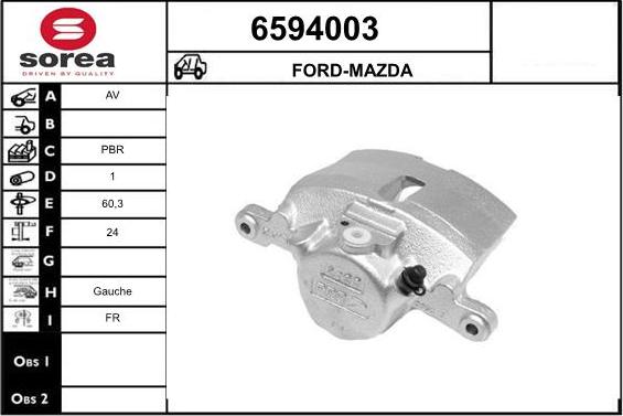 STARTCAR 6594003 - Bremžu suports autospares.lv