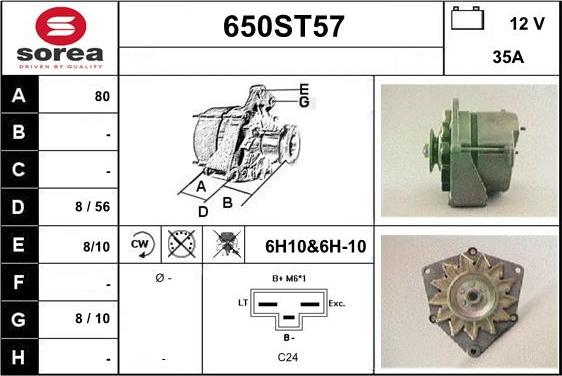 STARTCAR 650ST57 - Ģenerators autospares.lv