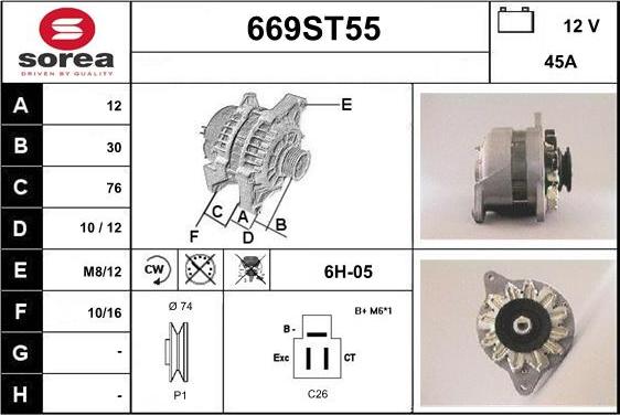 STARTCAR 669ST55 - Ģenerators www.autospares.lv