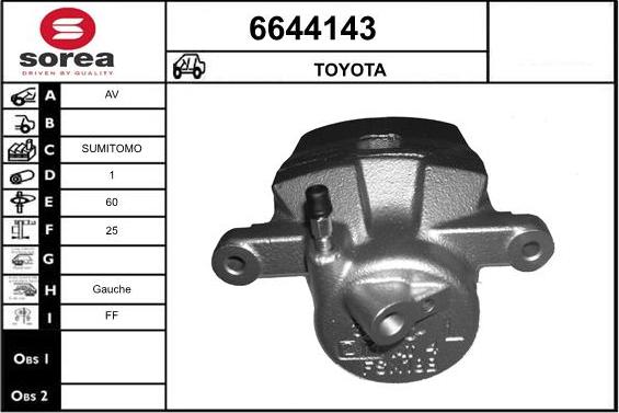 STARTCAR 6644143 - Bremžu suports autospares.lv