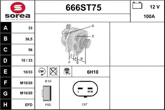 STARTCAR 666ST75 - Генератор www.autospares.lv