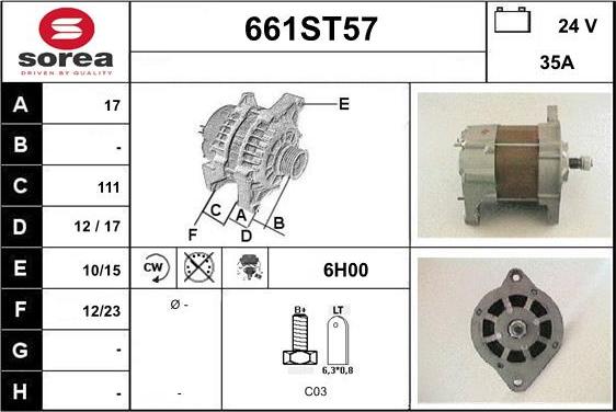 STARTCAR 661ST57 - Ģenerators autospares.lv