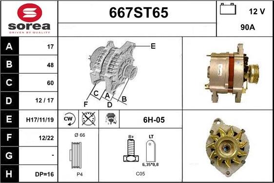 STARTCAR 667ST65 - Генератор www.autospares.lv