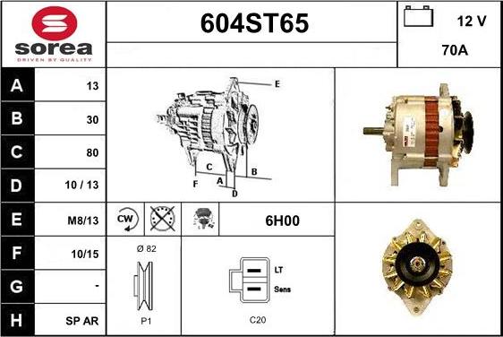 STARTCAR 604ST65 - Ģenerators autospares.lv