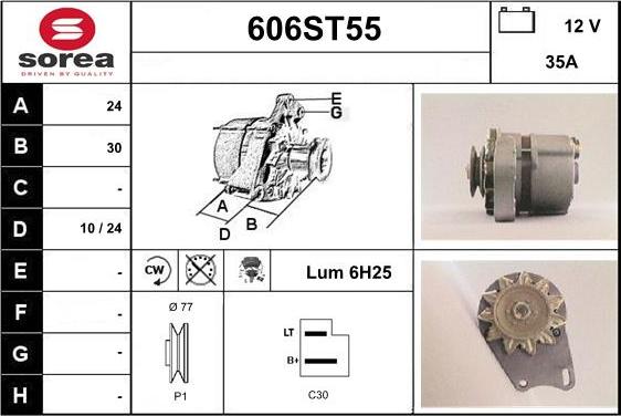 STARTCAR 606ST55 - Ģenerators www.autospares.lv