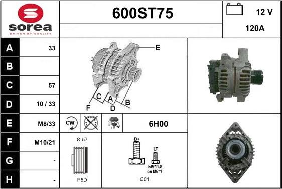 STARTCAR 600ST75 - Ģenerators autospares.lv