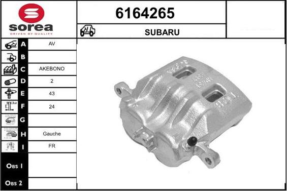 STARTCAR 6164265 - Brake Caliper www.autospares.lv