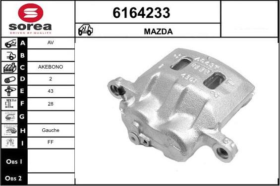 STARTCAR 6164233 - Brake Caliper www.autospares.lv