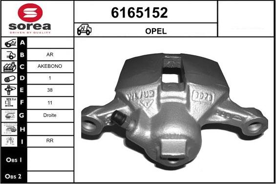 STARTCAR 6165152 - Brake Caliper www.autospares.lv