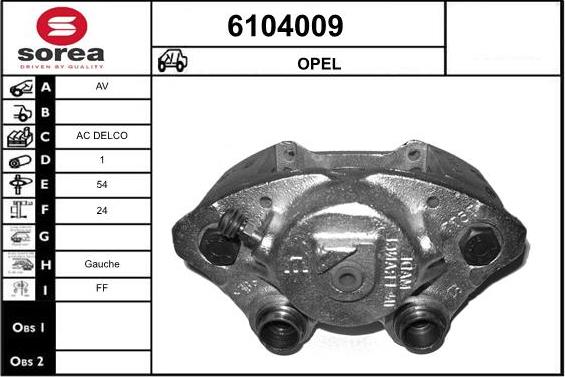 STARTCAR 6104009 - Тормозной суппорт www.autospares.lv