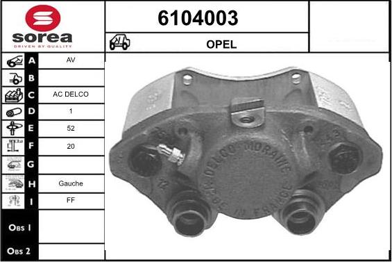 STARTCAR 6104003 - Bremžu suports www.autospares.lv