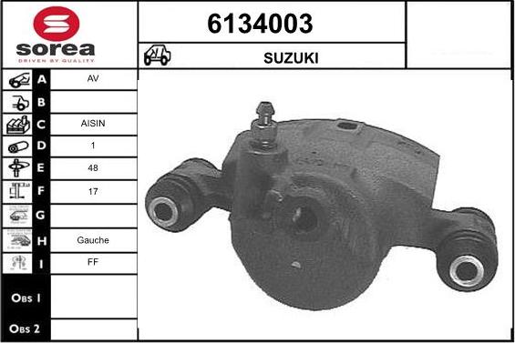 STARTCAR 6134003 - Bremžu suports www.autospares.lv