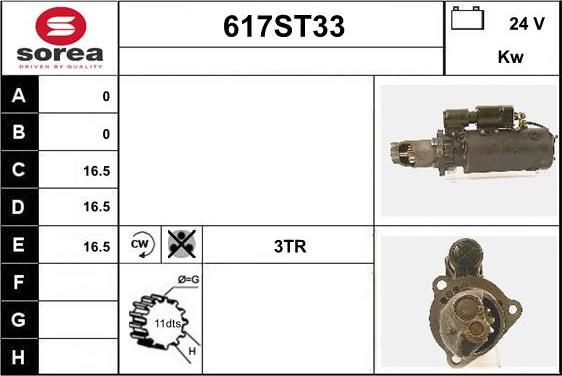 STARTCAR 617ST33 - Starteris autospares.lv