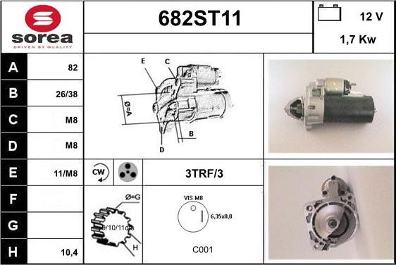 STARTCAR 682ST11 - Starteris autospares.lv