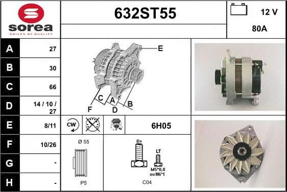 STARTCAR 632ST55 - Ģenerators www.autospares.lv