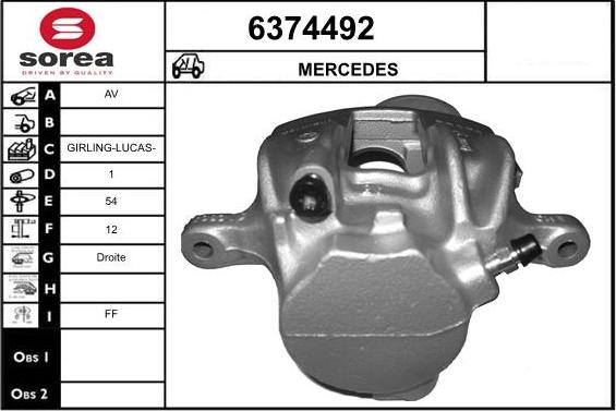 STARTCAR 6374492 - Brake Caliper www.autospares.lv