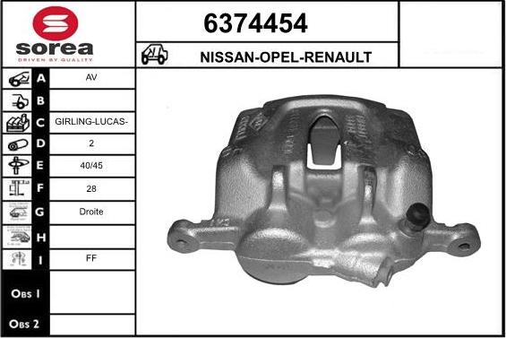 STARTCAR 6374454 - Brake Caliper www.autospares.lv