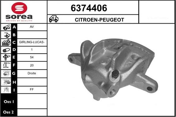 STARTCAR 6374406 - Brake Caliper www.autospares.lv