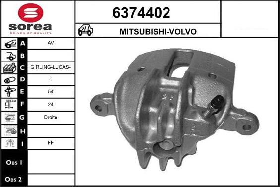 STARTCAR 6374402 - Brake Caliper www.autospares.lv