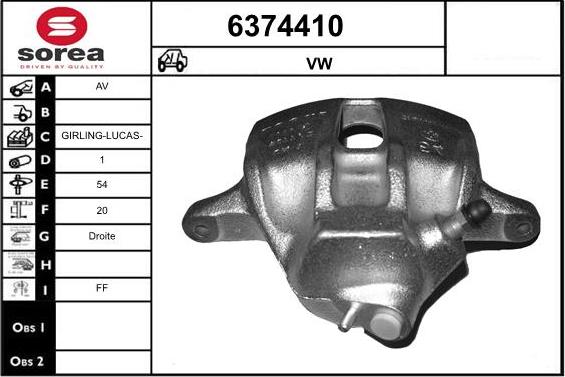 STARTCAR 6374410 - Brake Caliper www.autospares.lv