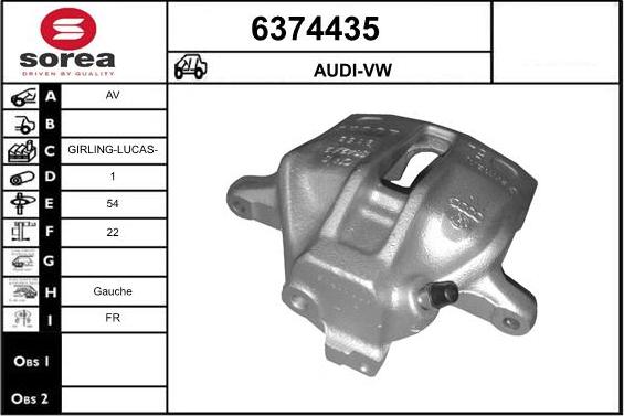 STARTCAR 6374435 - Brake Caliper www.autospares.lv