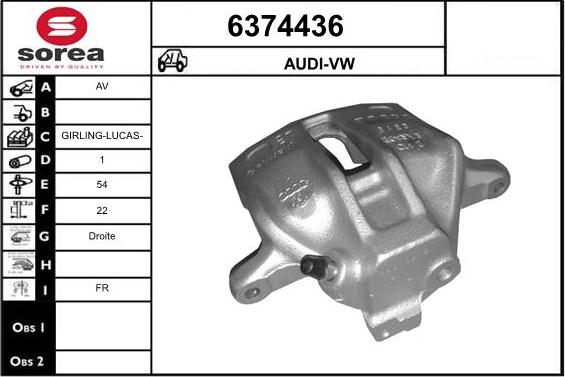 STARTCAR 6374436 - Brake Caliper www.autospares.lv