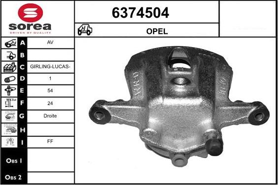 STARTCAR 6374504 - Тормозной суппорт www.autospares.lv