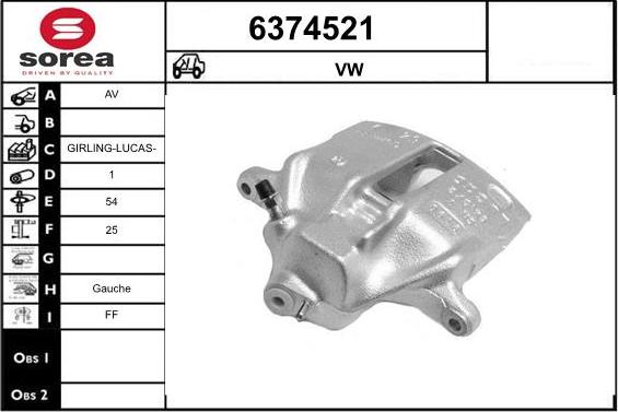 STARTCAR 6374521 - Brake Caliper www.autospares.lv