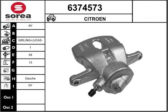 STARTCAR 6374573 - Bremžu suports autospares.lv