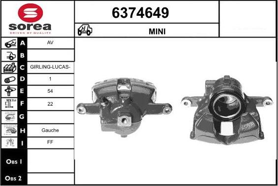 STARTCAR 6374649 - Bremžu suports www.autospares.lv