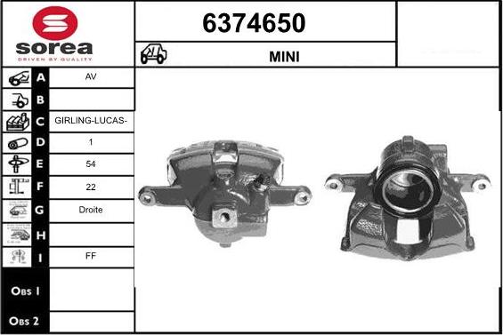 STARTCAR 6374650 - Bremžu suports www.autospares.lv