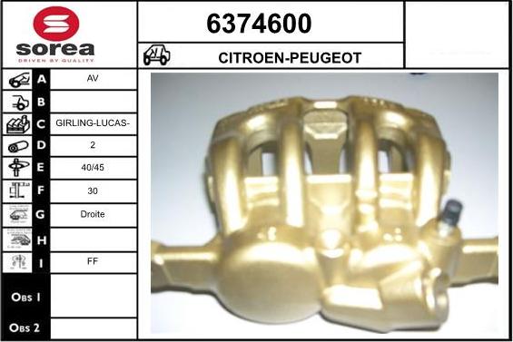 STARTCAR 6374600 - Brake Caliper www.autospares.lv