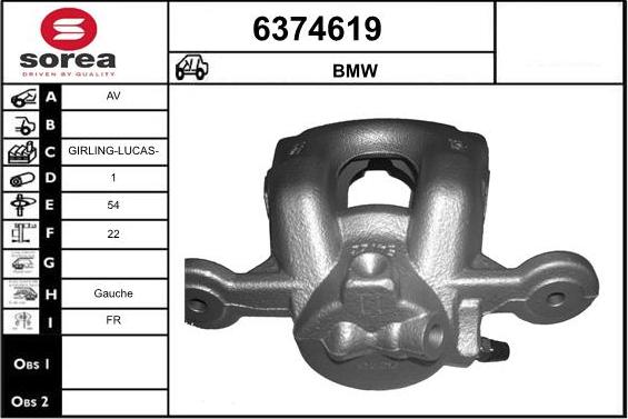 STARTCAR 6374619 - Bremžu suports autospares.lv