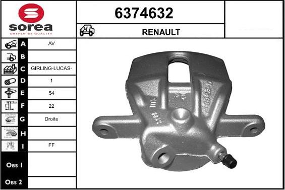 STARTCAR 6374632 - Brake Caliper www.autospares.lv