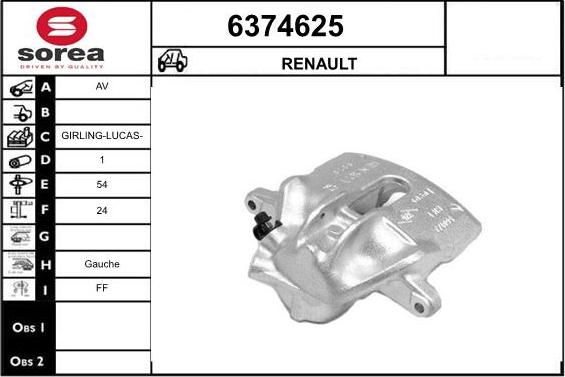 STARTCAR 6374625 - Brake Caliper www.autospares.lv