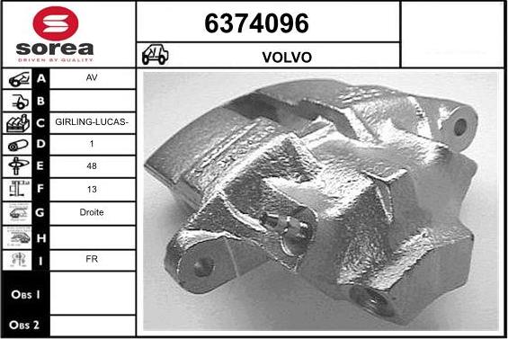 STARTCAR 6374096 - Bremžu suports www.autospares.lv