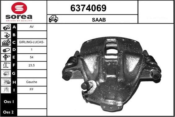 STARTCAR 6374069 - Brake Caliper www.autospares.lv