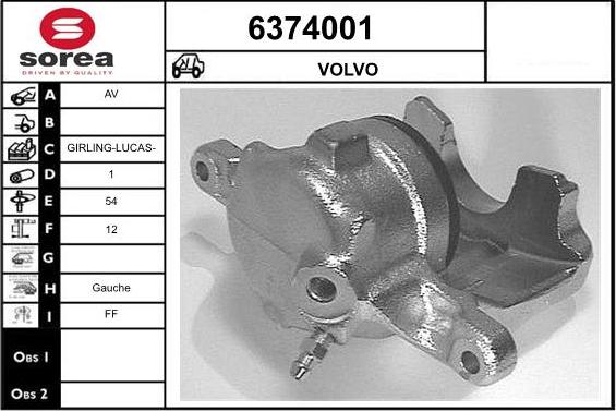 STARTCAR 6374001 - Brake Caliper www.autospares.lv