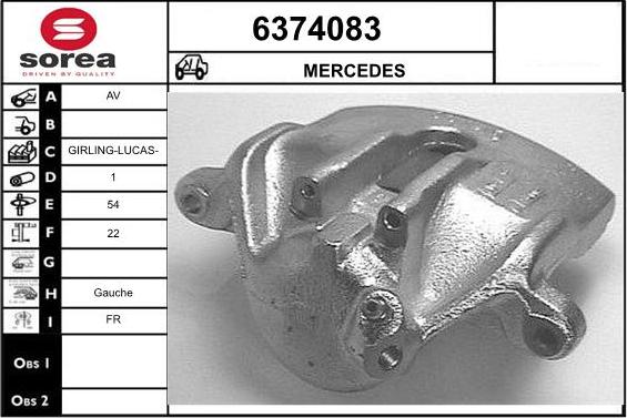 STARTCAR 6374083 - Brake Caliper www.autospares.lv