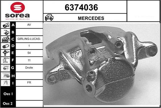 STARTCAR 6374036 - Brake Caliper www.autospares.lv