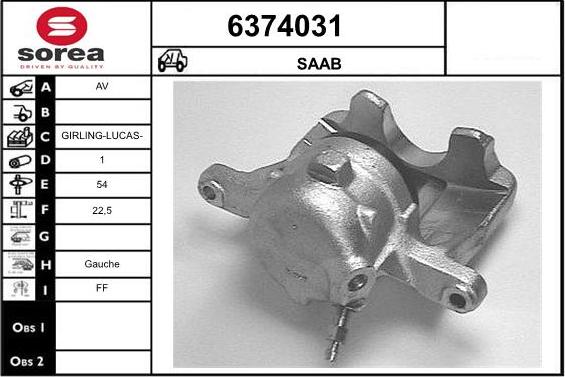 STARTCAR 6374031 - Bremžu suports autospares.lv