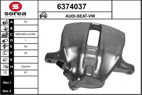 STARTCAR 6374037 - Brake Caliper www.autospares.lv