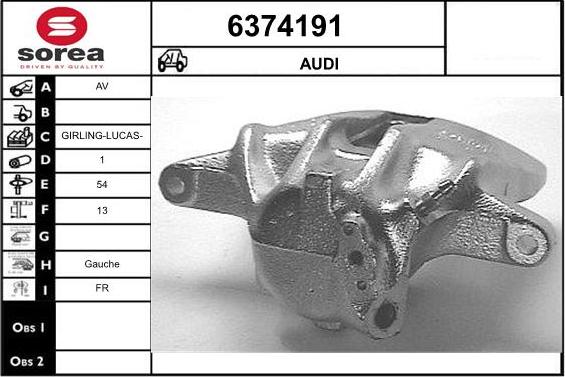 STARTCAR 6374191 - Brake Caliper www.autospares.lv