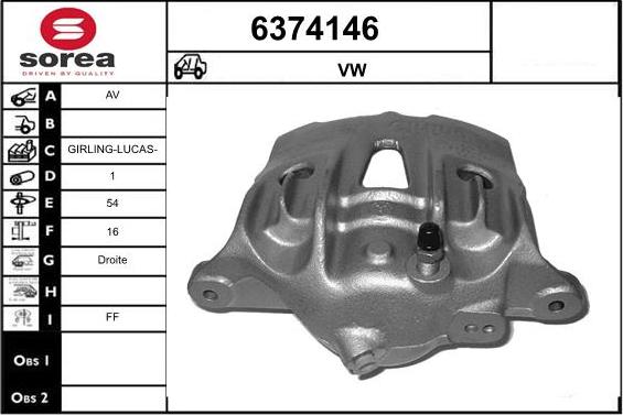 STARTCAR 6374146 - Bremžu suports autospares.lv