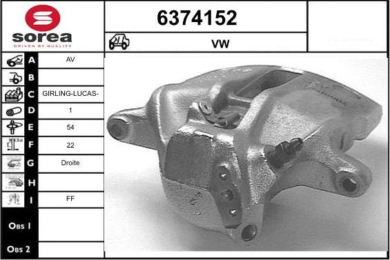 STARTCAR 6374152 - Bremžu suports autospares.lv