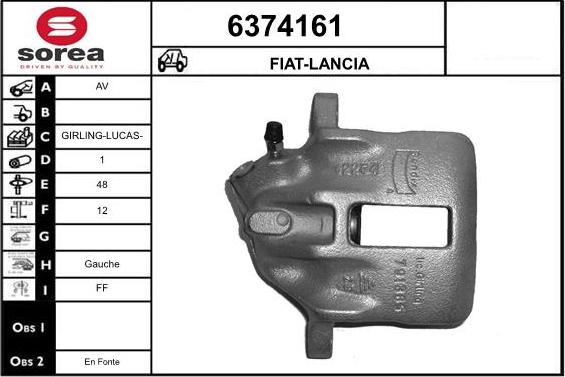 STARTCAR 6374161 - Bremžu suports autospares.lv