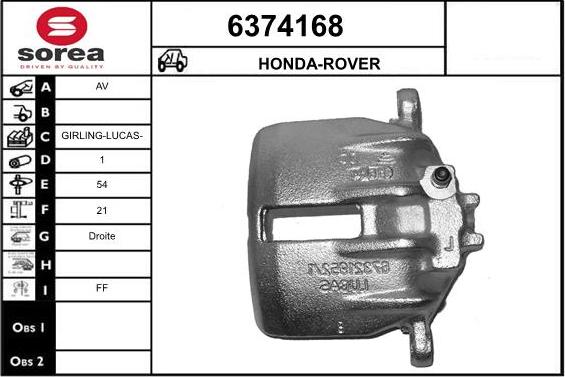 STARTCAR 6374168 - Bremžu suports www.autospares.lv